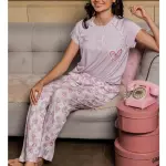 بيجامة نص كم زراير