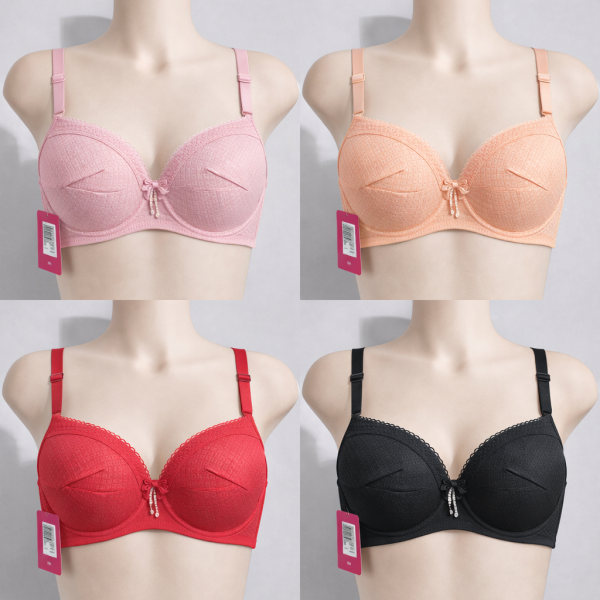 برا مبطن بدون حديده قطن*دانتيل اشكال 58 (2)