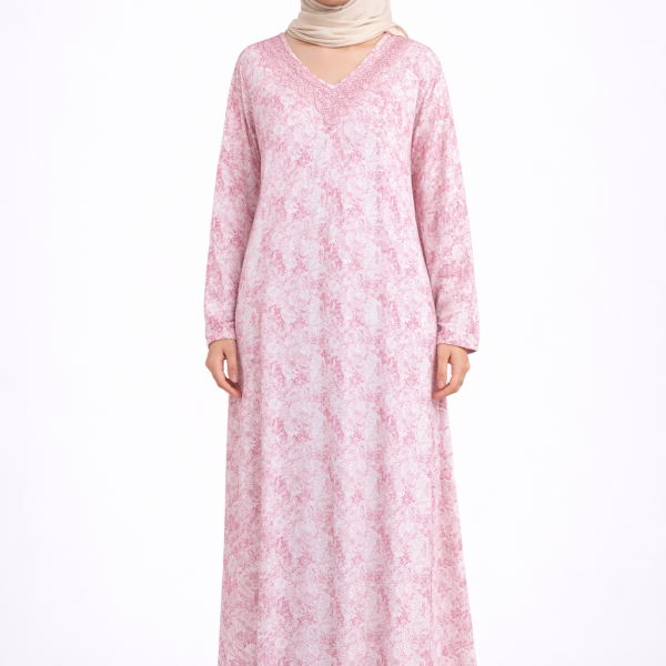 عباية بينك فلاور ميلتون استك من الكم 109