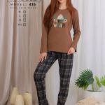 بيجامه اربيلا ميلتون بنطلون كاروهات كتابه ع الصدر 415