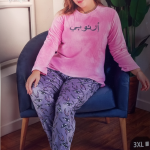 بيجامه كوكي قطيفه ارنوب ع الصدر 2632