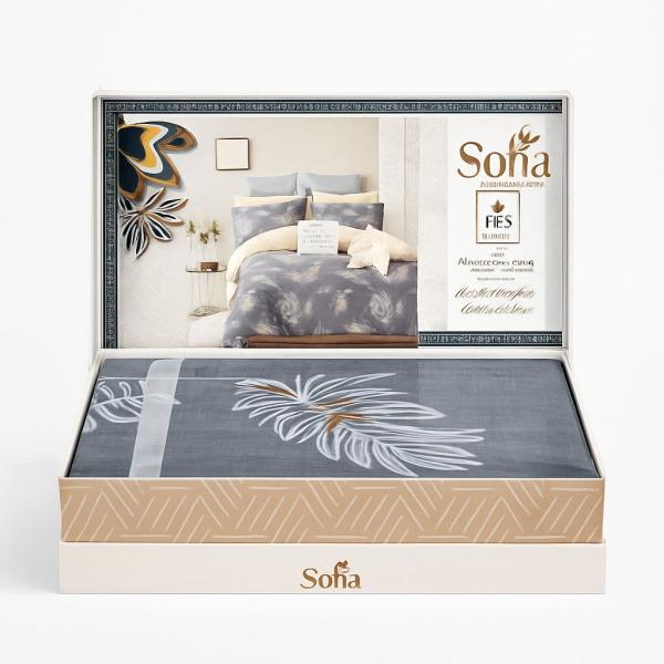 240*260طقم ملاية مطبوع صوفيا سرير كبير4 قطع