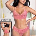طقم برا+اندر دانتيل فتحة من الصدر