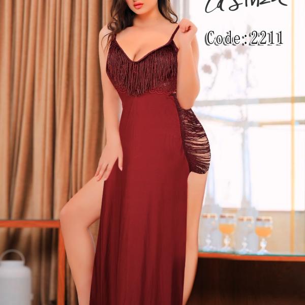 قميص قصير لاسينزا ليكرا مفتوح من الجنب احبال 256