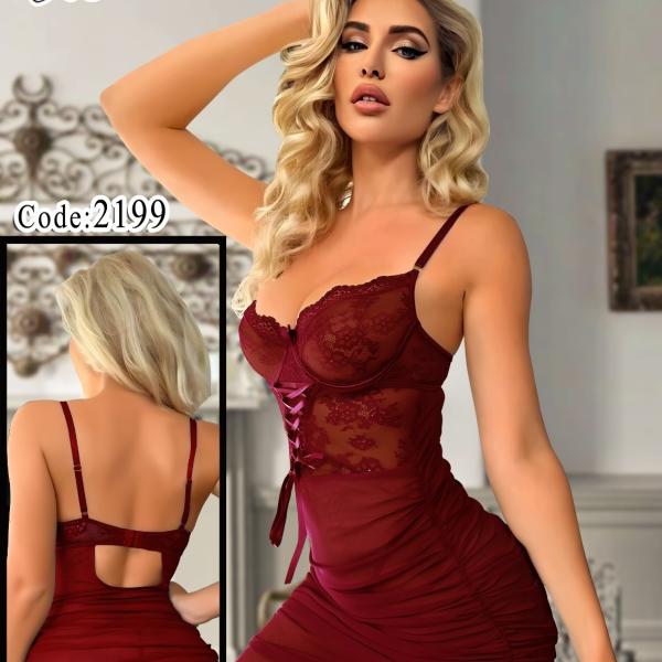 قميص لاسينزا قصير روباط من الامام تل