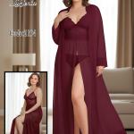 طقم قميص بروب طويل لاسينزا تل 2194