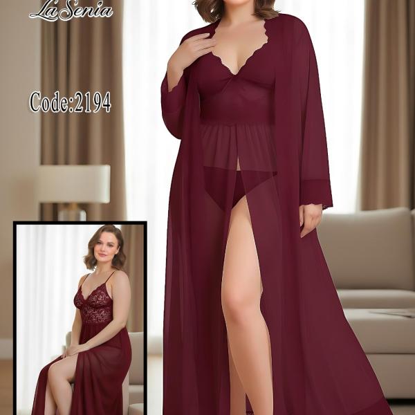 طقم قميص بروب طويل لاسينزا تل 2194