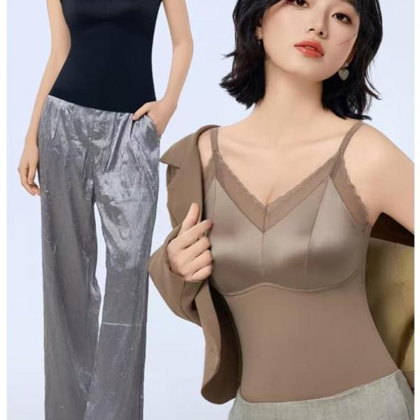 بدي مبطن دانتيل علي الصدر ستان*ليزر حمالة رفيعة