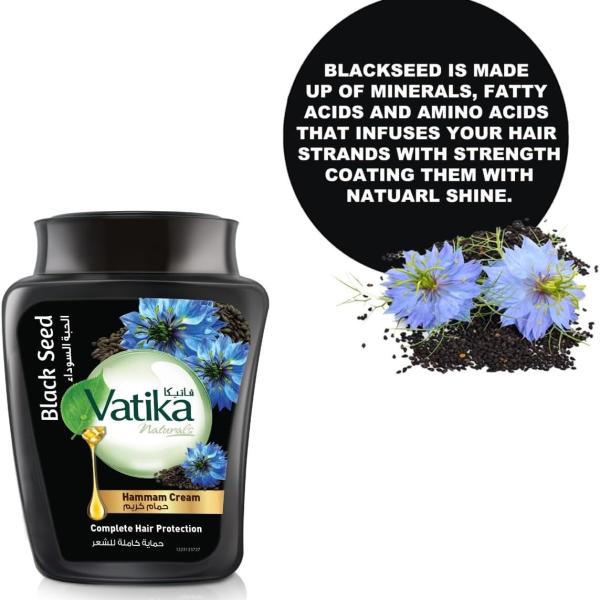 Vatika Naturals Blackseed (Habba Souda) Hammam Cream (450g) | Promotes Hair Growth | For Complete Hair Protection
