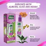 Vatika Naturals Frizz Control Hair Serum (47mL) | Natural Extract of Olive, Almond and Henna | Anti-Frizz Formula | For Dry and Damaged Hair