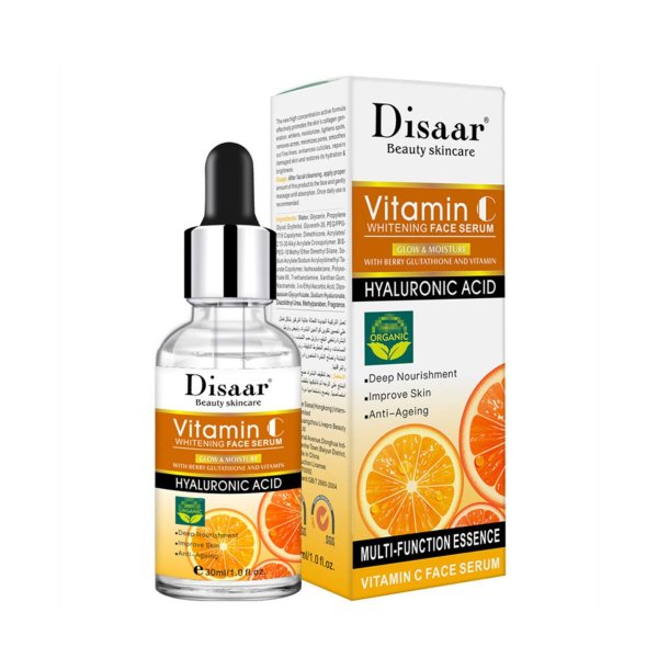 سيرم ديسار فيتامين سي+هيالورونيك تفتيح وترطيب عميق30مل Disaar
