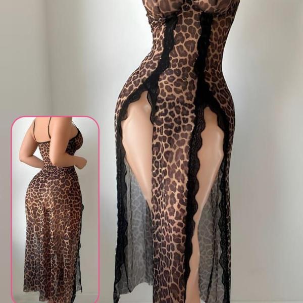 قميص زينة طويل تل فتحه من الجنب تايجر