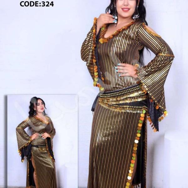 عبايه رقص ياسمينا كم فراشه مفتوحه من الجنب 324