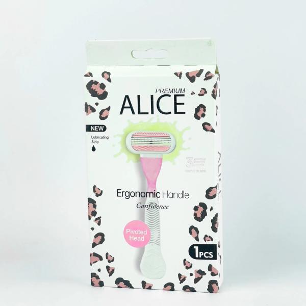 اليس شفرات بريميم ماكينة برأس 3موس+ترطيب ابيض*بينكAS-22