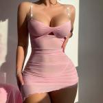 قميص هابي قصير شيفون فتحه ع الصدر 1256