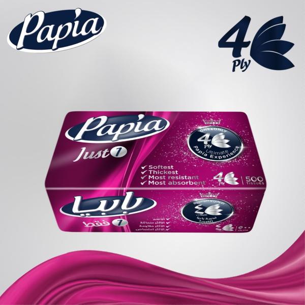 مناديل سحب بابيا 4 طبقة عدد 500منديل الجديدة