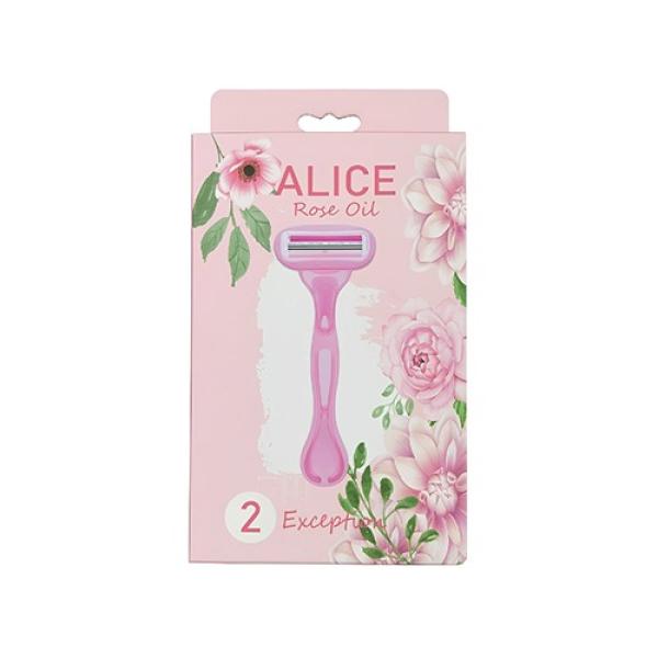 علبة ماكينة شفرات اليس بينك 2ق, 3 موس اكسبشن روز