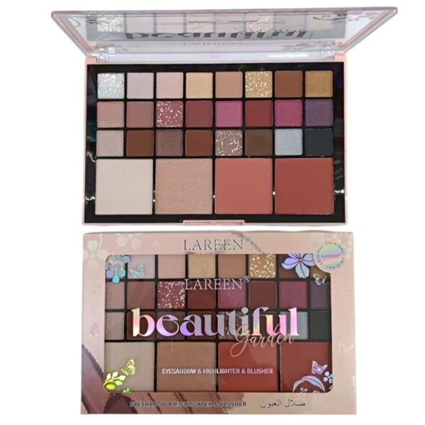 باليت ايشادو+بلاشر+هايلايت لارين 28 لون مات/شيمر G110