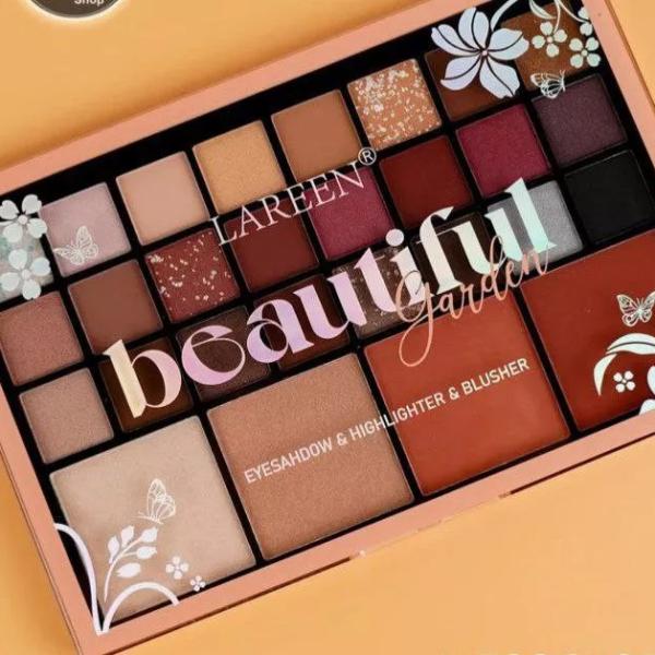 باليت ايشادو+بلاشر+هايلايت لارين 28 لون مات/شيمر G110