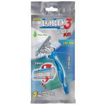 كيس مكن حلاقة رجالي لورد 5 ماكينات 3 موس الوفيرا تربل