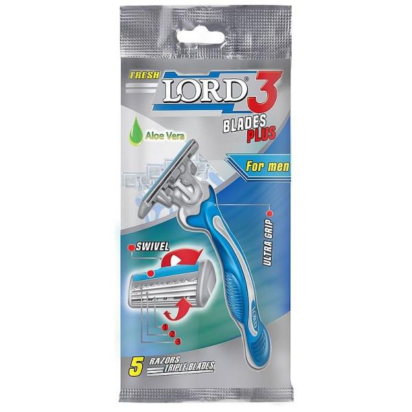 كيس مكن حلاقة رجالي لورد 5 ماكينات 3 موس الوفيرا تربل