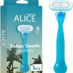 اليس شفرات بريميم ماكينة برأس5موس+ترطيب تركواز AS-23B