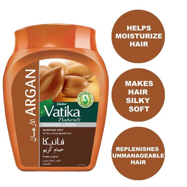 فاتيكا حمام كريم بالأرجان للشعر الجاف - 450 جرام Vatika