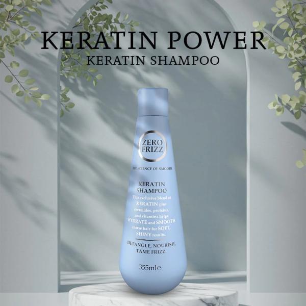Zero Frizz Keratin Shampoo For Frizzy Hair