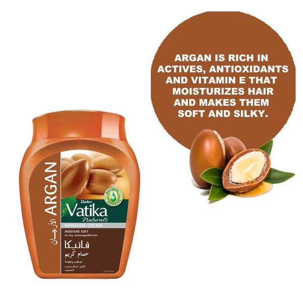 فاتيكا حمام كريم بالأرجان للشعر الجاف - 450 جرام Vatika
