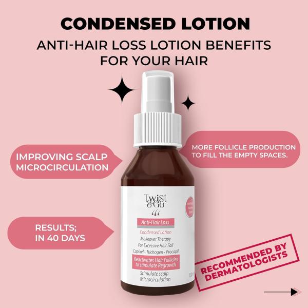 لوشن شعر تويست&جو بروكابيل+كابكسيل+خروع علاج تساقط/محفز