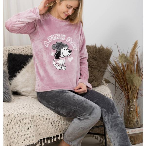 بيجامة اليجانت فرو وكلب على الصدر