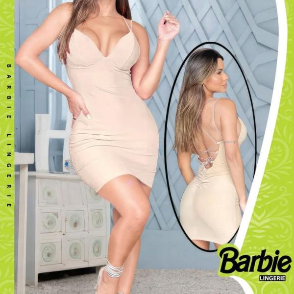 قميص قصير باربى ليكرا احبال من الضهر