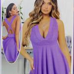 قميص قصير موكا دانتيل اكس ف الضهر