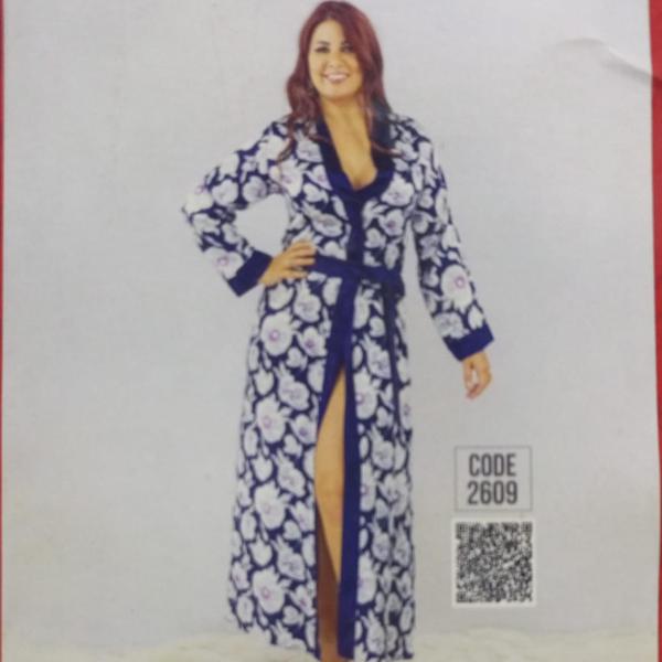 روب ستان طويل منقوش ورد