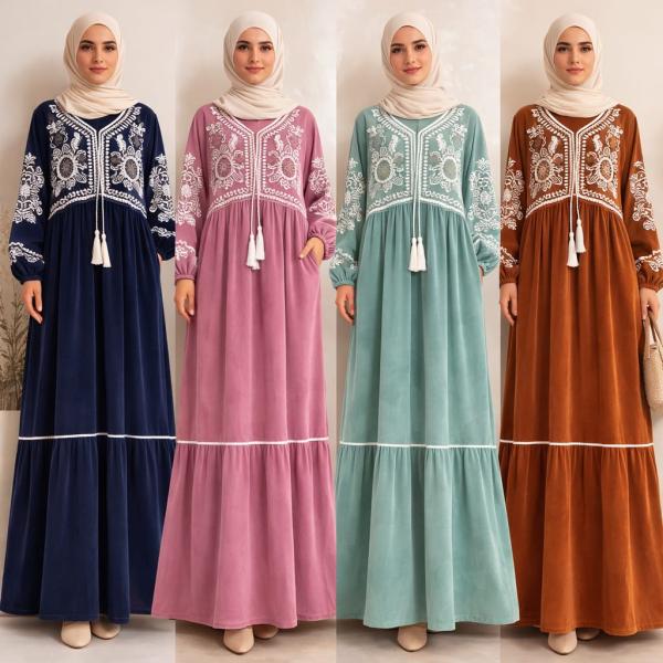 عبايه العيسوي قطيفه تطريز ع الصدر