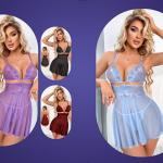 قميص قصير موكا شيفون شفاف علي الوسط